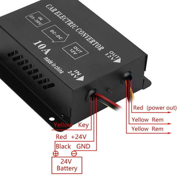 DC 24V to 12V Power Converter Car Truck Electric Inverter Voltage Reducer Step-down Transformer 20A/240W DC 24V to 12V Power Converter Car Truck Electric Inverter Voltage Reducer Step-down Transformer 20A/240W